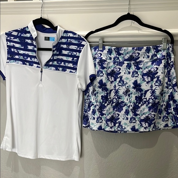 Jupe-short PGA Tour Femme - Amparo Blue - Taille XL - Fitness/Tennis - Neuve